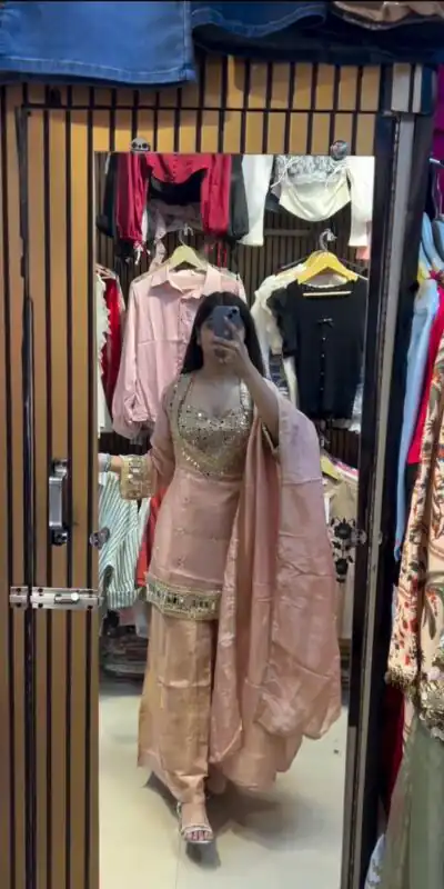 LG 2015 Peach Cosmos Salwar Suit Perfect for Wedding, Party, Karwa Chauth, Eid, Holi – . Exclusive Offer ₹2099. Delivery 4-6 Working Days. Shop now. | Casual Suits, Jump Suits, Creative suits, Designer Suits, Palazzo Suits, Party Wear Suits, Patiala Suits, Salwar suit, Straight Suits