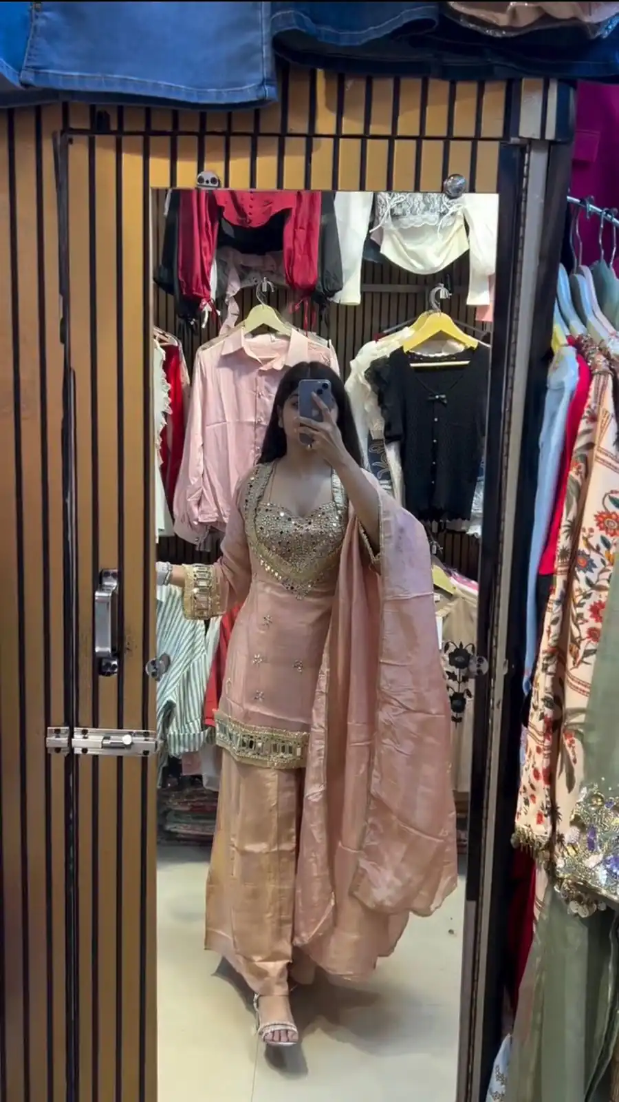 LG 2015 Peach Cosmos Salwar Suit Perfect for Wedding, Party, Karwa Chauth, Eid, Holi – . Exclusive Offer ₹2099. Delivery 4-6 Working Days. Shop now. | Casual Suits, Jump Suits, Creative suits, Designer Suits, Palazzo Suits, Party Wear Suits, Patiala Suits, Salwar suit, Straight Suits