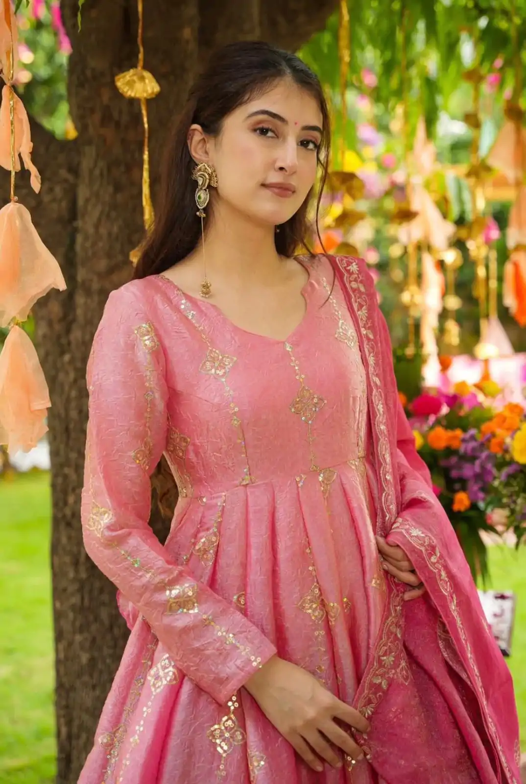 SSR 526 Peach Crunchy Silk With Heavy Embroidery Sequence Work With Fully Flair Salwar Suit Wedding, Party, Festive, Events, Now at just ₹2399. Delivery 4 | Casual Suits, Jump Suits, Tops & Bottoms, Track Suits, Trendy Wear, Creative suits, Designer Suits, Palazzo Suits, Party Wear Suits, Patiala Suits, Salwar suit, Straight Suits