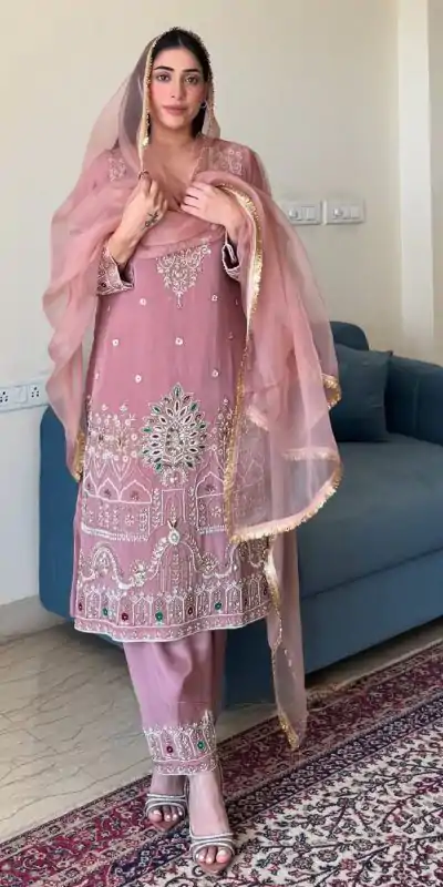 LG 2017 Peach in French Crape Lace Work & Embroidery Work Salwar Suit. Grab it for ₹1999. Delivery 4-6 Working Days. Shop now. | Casual Suits, Jump Suits, Creative suits, Designer Suits, Palazzo Suits, Party Wear Suits, Patiala Suits, Salwar suit, Straight Suits