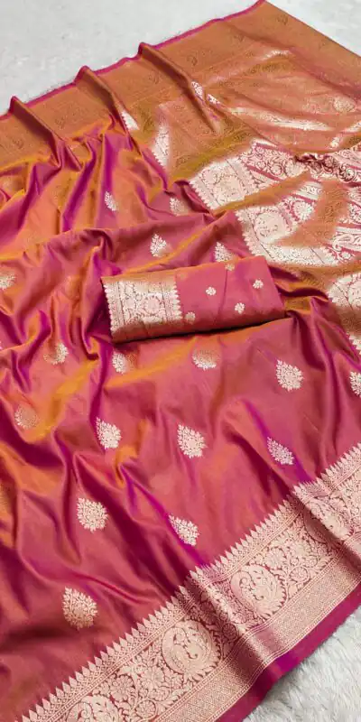 MB 3284 Peach Soft Banarasi Cotton Silk Saree Perfect for Wedding, Party, Eid, Traditional Day, Haldi –. Get it for ₹1899. Delivery 4-6 Working Days. | Creative Sarees, Embroidered Sarees, Bollywood Sarees, Designer Sarees, Ethnic Saree, Modern Digital sarees, Party Wear Sarees, Sarees