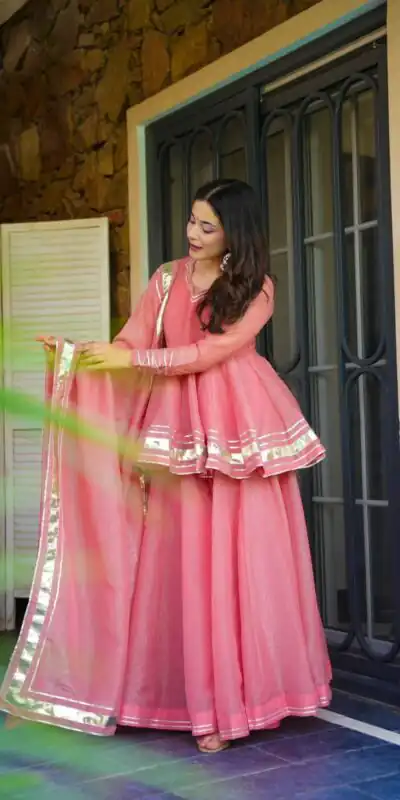 ZSR 3135 Peach Tabby Organza Salwar Suit Perfect for Wedding, Party, Temple Visit, Karwa Chauth, Festival Celebrations – . Get it for ₹1849. Delivery | Casual Suits, Jump Suits, Creative suits, Designer Suits, Palazzo Suits, Party Wear Suits, Patiala Suits, Salwar suit, Straight Suits