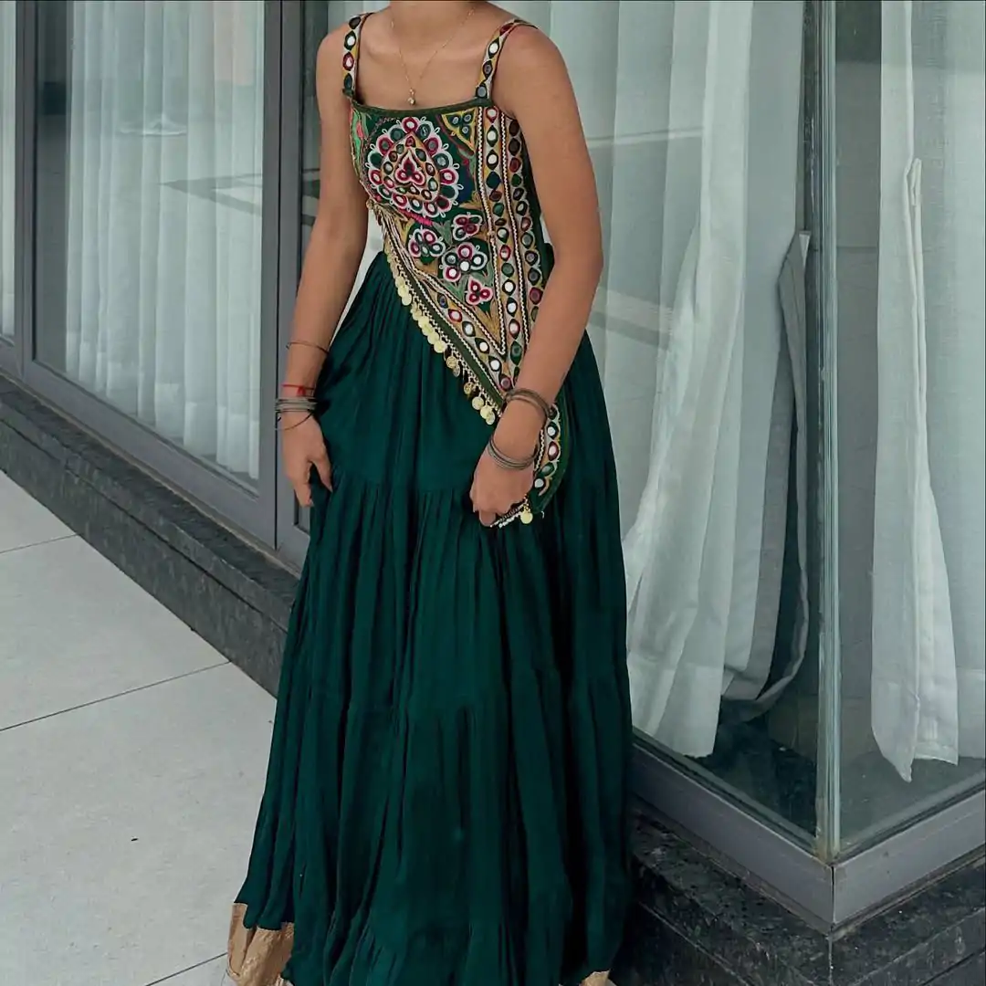 LG 650 Peacock Blue Color Chinon Mirror Work Gotta Satin Patti Lehenga Choli in . Best Price ₹1899. Delivery 4-6 Working Days. Shop now. | Creative Lehenga, Bollywood Lehenga, Designer Lehenga, Embroidered Lehenga, Lehenga, Party Wear Lehenga