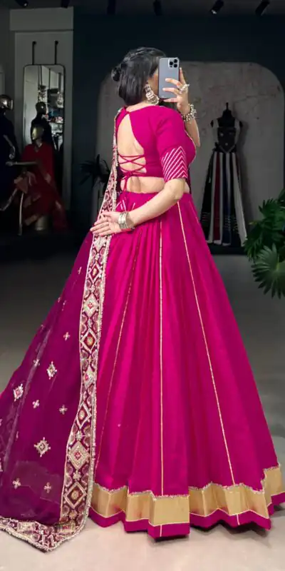 LNB 1708 Pink Cotton With Mirror Work & Zari Work Lehenga Choli Available at ₹3199 only. Delivery 4-6 Working Days. Shop now. | Creative Lehenga, Bollywood Lehenga, Designer Lehenga, Embroidered Lehenga, Lehenga, Party Wear Lehenga