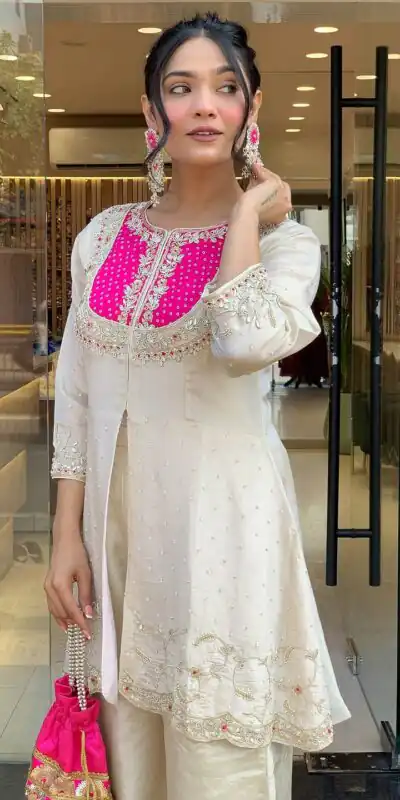SRK 5277 Pink Mal Cotton With Embroidery Work & Bead Work Salwar Suit . Affordable Price ₹1799. Delivery 4-6 Working Days. Shop now. | Casual Suits, Jump Suits, Creative suits, Designer Suits, Palazzo Suits, Party Wear Suits, Patiala Suits, Salwar suit, Straight Suits