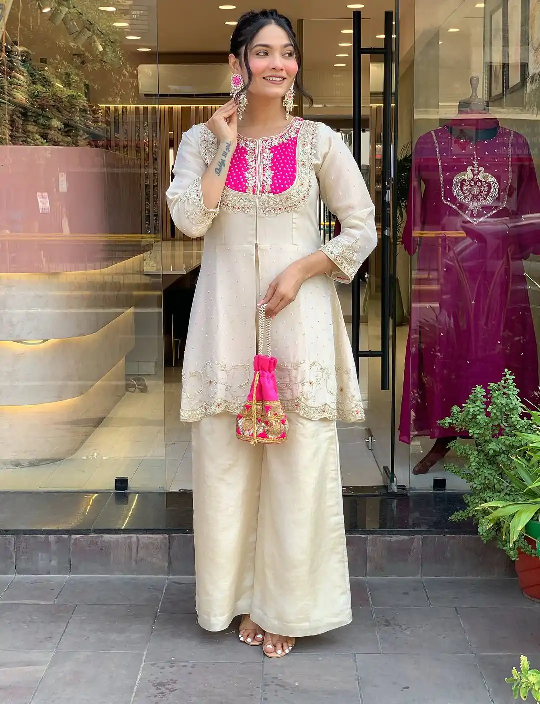 SRK 5277 Pink Mal Cotton With Embroidery Work & Bead Work Salwar Suit . Affordable Price ₹1799. Delivery 4-6 Working Days. Shop now. | Casual Suits, Jump Suits, Creative suits, Designer Suits, Palazzo Suits, Party Wear Suits, Patiala Suits, Salwar suit, Straight Suits