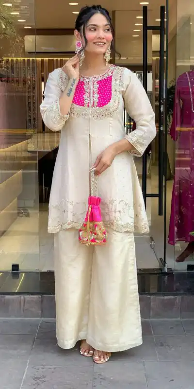 SRK 5277 Pink Mal Cotton With Embroidery Work & Bead Work Salwar Suit . Affordable Price ₹1799. Delivery 4-6 Working Days. Shop now. | Casual Suits, Jump Suits, Creative suits, Designer Suits, Palazzo Suits, Party Wear Suits, Patiala Suits, Salwar suit, Straight Suits