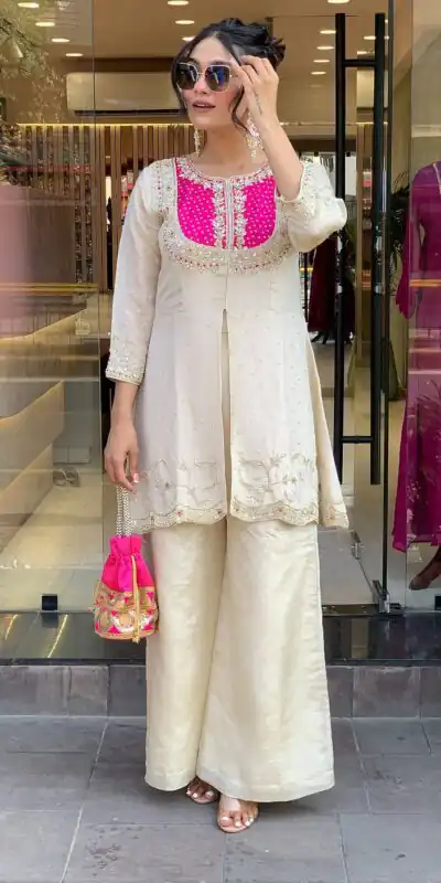 SRK 5277 Pink Mal Cotton With Embroidery Work & Bead Work Salwar Suit . Affordable Price ₹1799. Delivery 4-6 Working Days. Shop now. | Casual Suits, Jump Suits, Creative suits, Designer Suits, Palazzo Suits, Party Wear Suits, Patiala Suits, Salwar suit, Straight Suits