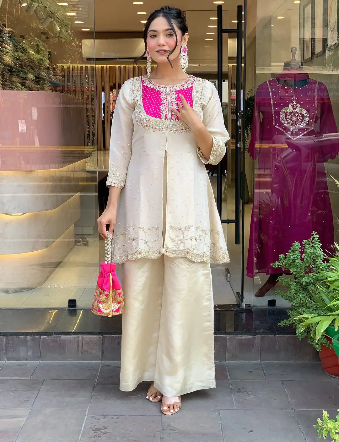 SRK 5277 Pink Mal Cotton With Embroidery Work & Bead Work Salwar Suit . Affordable Price ₹1799. Delivery 4-6 Working Days. Shop now. | Casual Suits, Jump Suits, Creative suits, Designer Suits, Palazzo Suits, Party Wear Suits, Patiala Suits, Salwar suit, Straight Suits