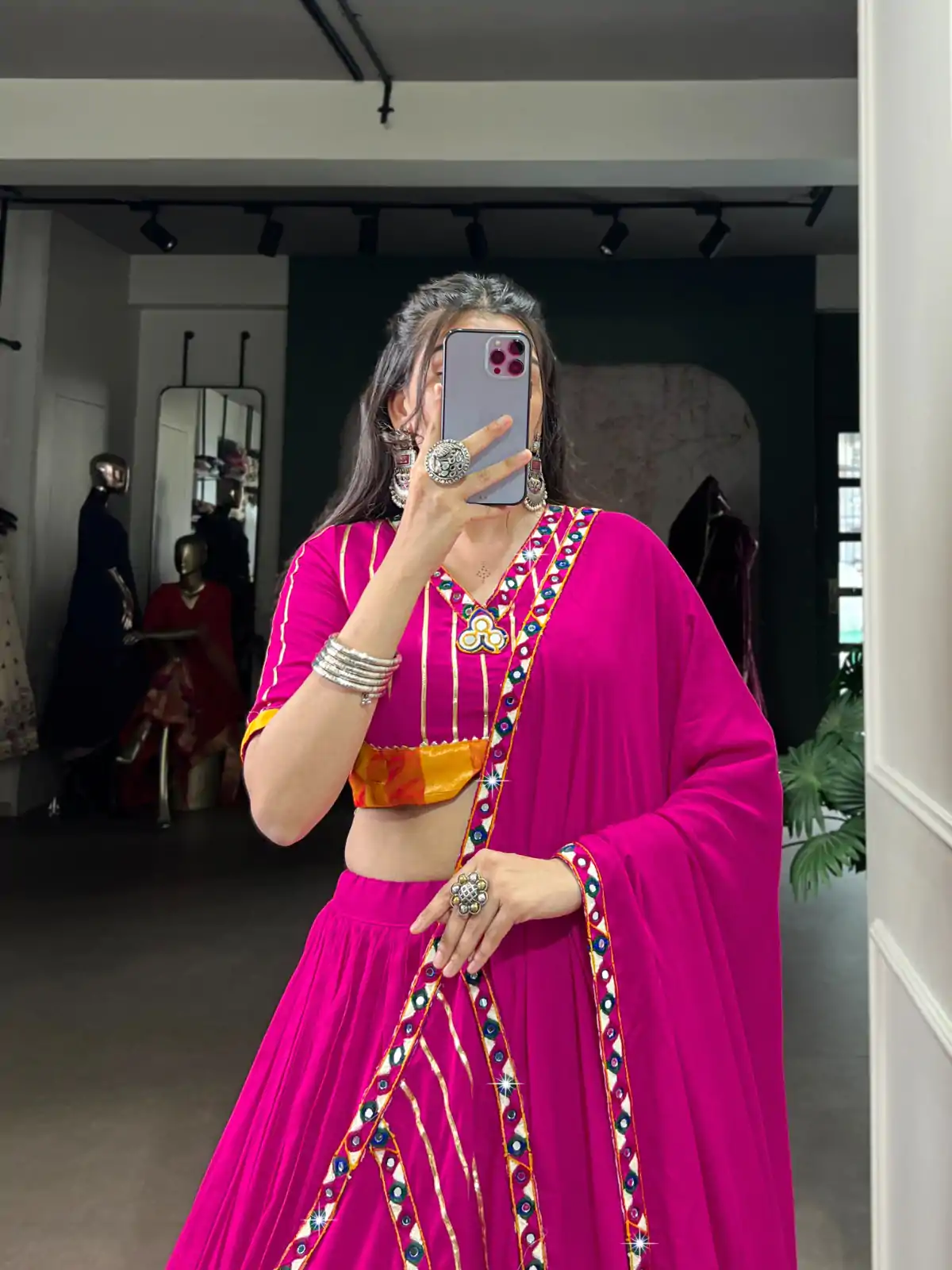 LNB 1659 Pink Color Pure Rayon With Mirror Work & Gamthi Work. Lehenga Choli Price ₹4199.Introductory Delivery 4-6 Working Days. Shop now. | Creative Lehenga, Bollywood Lehenga, Designer Lehenga, Embroidered Lehenga, Lehenga, Party Wear Lehenga