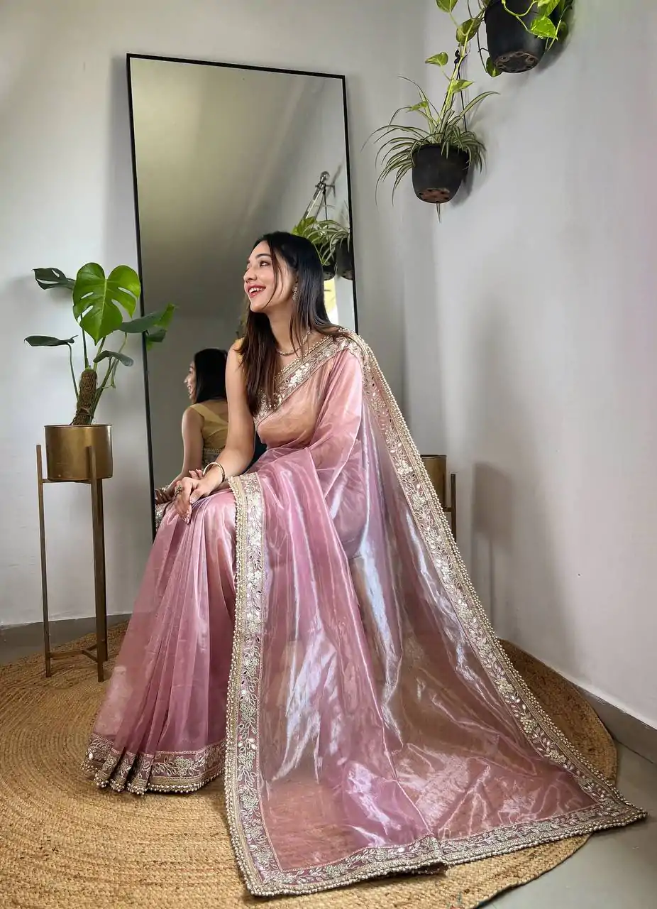 SC 239 Pink Georgette With Lace Work & Lace Border Saree . Wedding, Party, Festive, Events, Exclusive Offer ₹1599. Delivery 4-6 Working Days. Shop now. | Creative Sarees, Embroidered Sarees, Bollywood Sarees, Designer Sarees, Ethnic Saree, Modern Digital sarees, Party Wear Sarees, Sarees