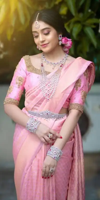 KP 3016 Pink Color Soft Lichi Silk Perfect for Wedding, Party, Makar Sankranti, Pooja, Bridal Wear Cloth. Saree. Introductory Price ₹1399. Delivery 4-6 Wo | Embroidered Sarees, Bollywood Sarees, Creative Sarees, Designer Sarees, Ethnic Saree, Modern Digital sarees, Party Wear Sarees, Sarees
