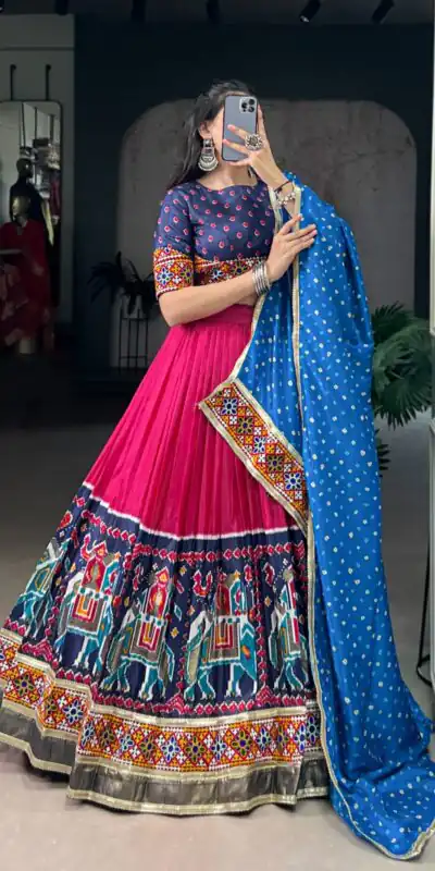 LNB 1726 Pink Tasar Silk With Gamth Work & Mirror Work Lehenga Choli . Festive Deal ₹2999. Delivery 4-6 Working Days. Shop now. | Creative Lehenga, Bollywood Lehenga, Designer Lehenga, Embroidered Lehenga, Lehenga, Party Wear Lehenga