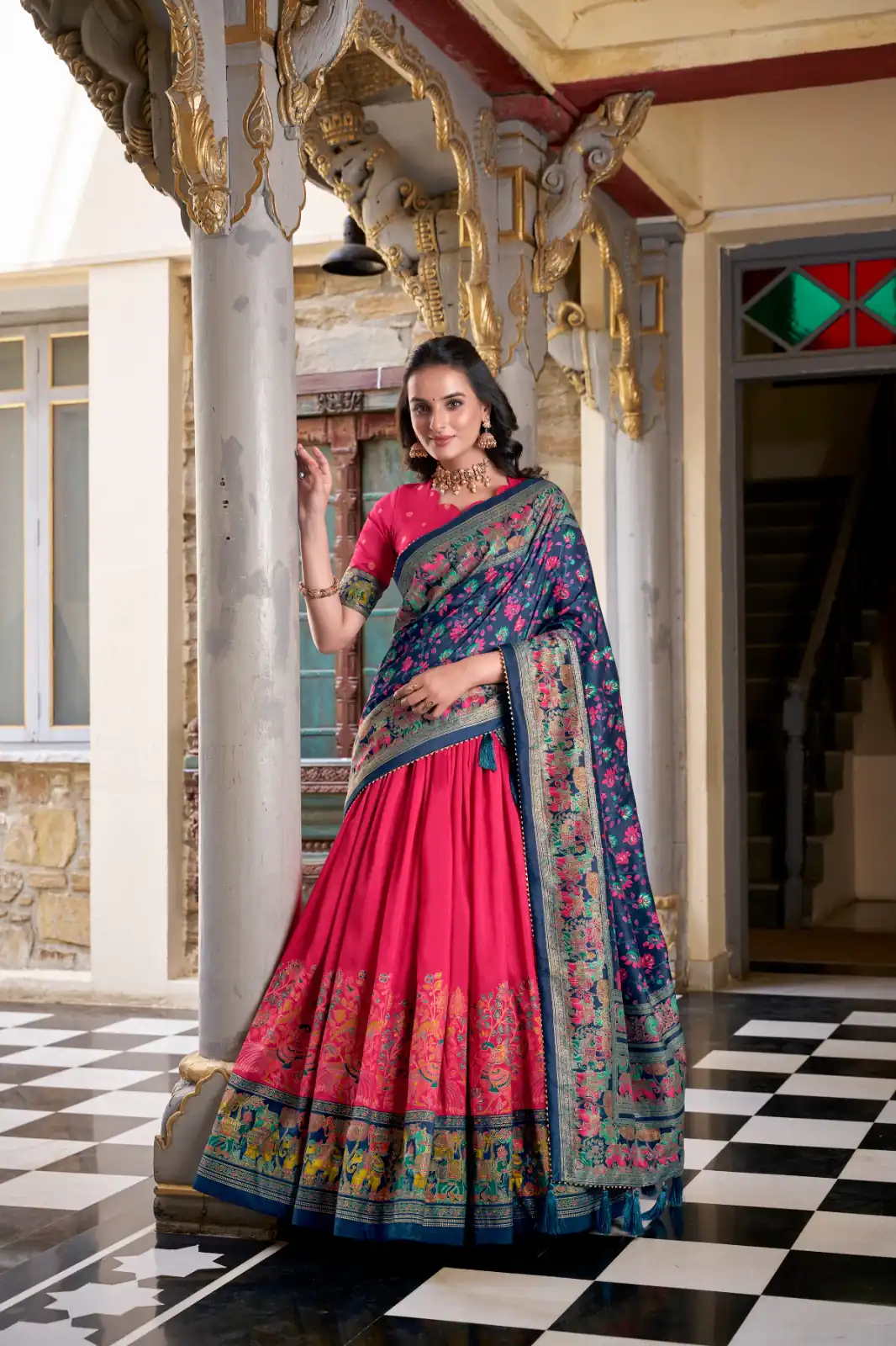 LNB 1245 Pink Tasar Silk With Gotta Patti Work & Lace Work Lehenga Choli Best Price ₹2449. Delivery 4-6 Working Days. Shop now. | Creative Lehenga, Bollywood Lehenga, Designer Lehenga, Embroidered Lehenga, Lehenga, Party Wear Lehenga