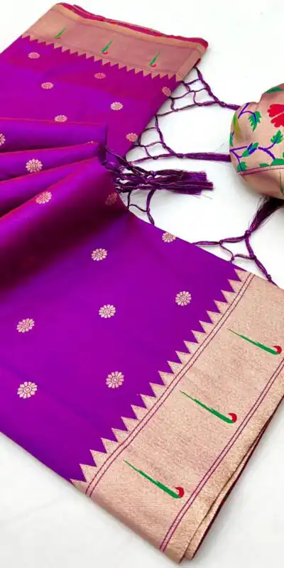 MB 150 Purple A Pethani silk Saree Perfect for Wedding, Party, Baisakhi, Reception, Traditional Day – . Affordable Price ₹2549. Delivery 4-6 Working | Creative Sarees, Embroidered Sarees, Bollywood Sarees, Designer Sarees, Ethnic Saree, Modern Digital sarees, Party Wear Sarees, Sarees