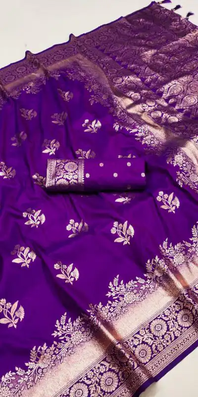 MB 39 Purple in Color Banarasi silk Zari Work & Lace Work Saree . Introductory Price ₹1999. Delivery 4-6 Working Days. Shop now. | Creative Sarees, Embroidered Sarees, Bollywood Sarees, Designer Sarees, Ethnic Saree, Modern Digital sarees, Party Wear Sarees, Sarees