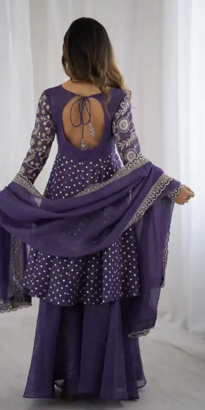 ZSR 3134 Purple Crunchy Silk Salwar Suit Perfect for Wedding, Party, Sangeet, Anniversary, Housewarming Introductory Price ₹2399. Delivery 4-6 | Casual Suits, Jump Suits, Creative suits, Designer Suits, Palazzo Suits, Party Wear Suits, Patiala Suits, Salwar suit, Straight Suits