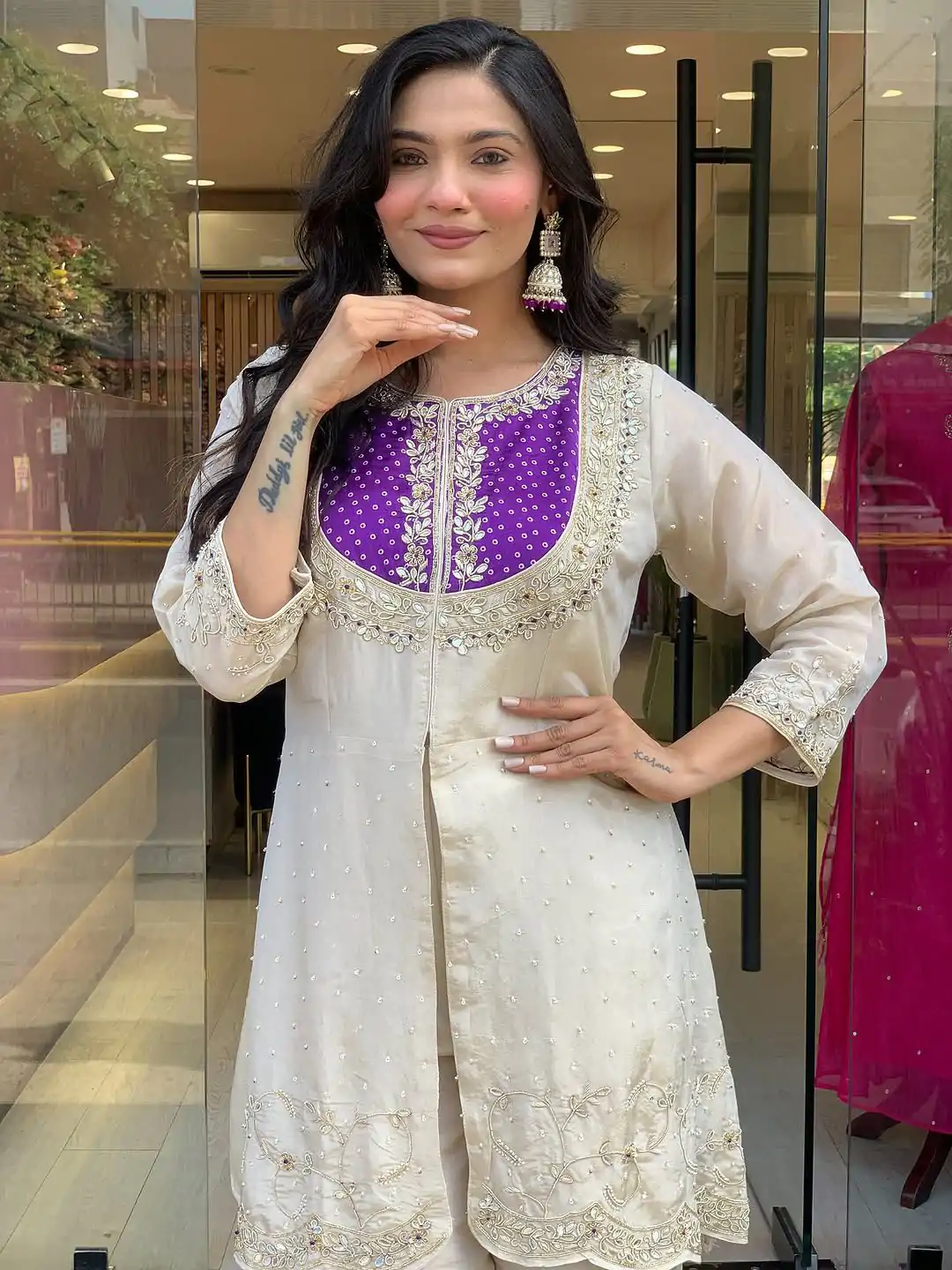 SRK 5277 Purple Mal Cotton With Embroidery Work & Bead Work Salwar Suit . Affordable Price ₹1799. Delivery 4-6 Working Days. Shop now. | Casual Suits, Jump Suits, Creative suits, Designer Suits, Palazzo Suits, Party Wear Suits, Patiala Suits, Salwar suit, Straight Suits