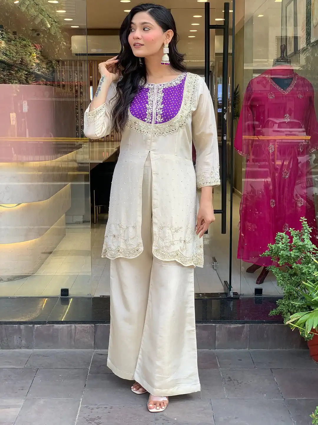 SRK 5277 Purple Mal Cotton With Embroidery Work & Bead Work Salwar Suit . Affordable Price ₹1799. Delivery 4-6 Working Days. Shop now. | Casual Suits, Jump Suits, Creative suits, Designer Suits, Palazzo Suits, Party Wear Suits, Patiala Suits, Salwar suit, Straight Suits