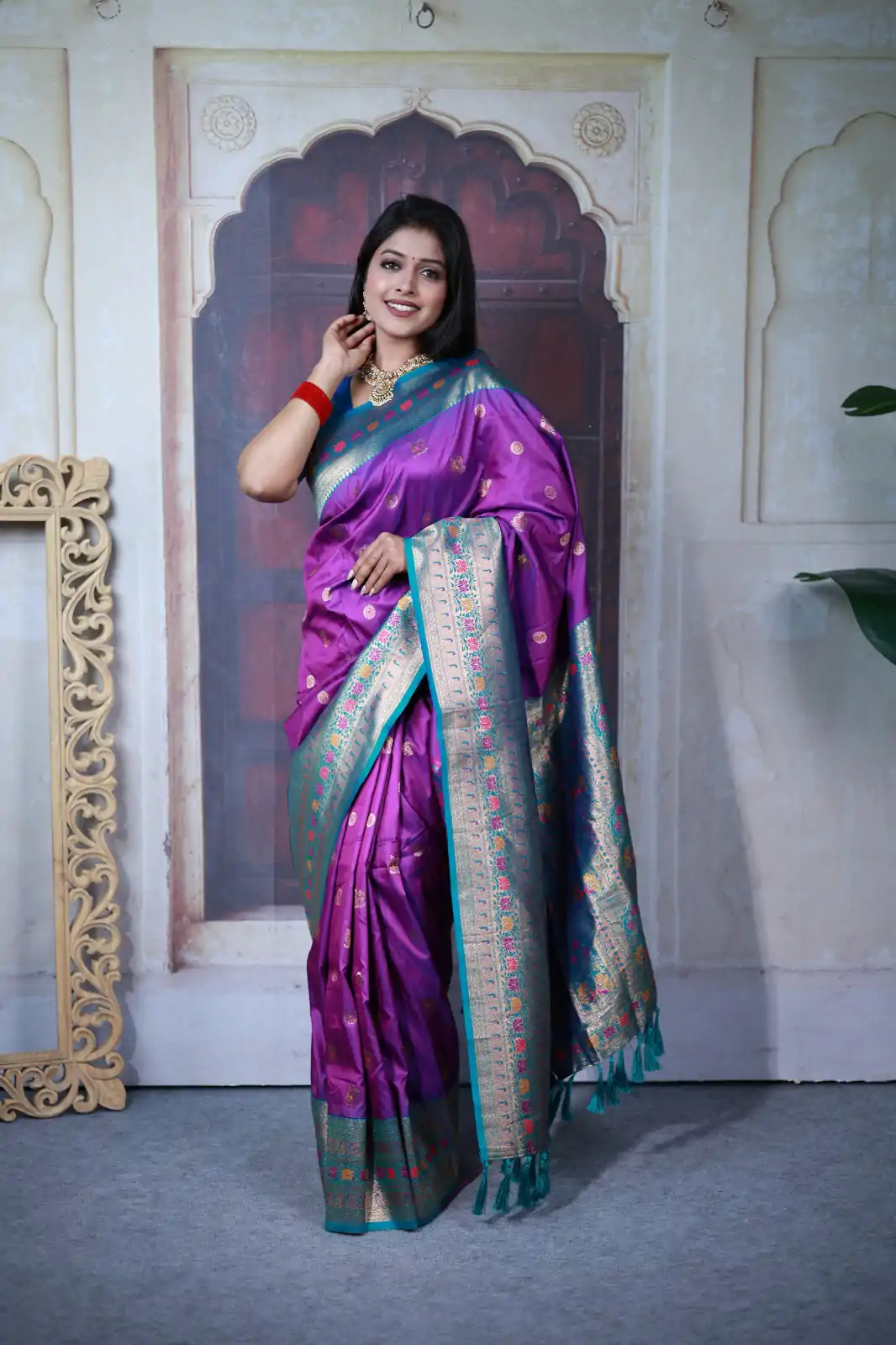 MB 18 Purple Paithani Ajanta Lotus Saree Perfect for Wedding, Party, Lohri, Durga Puja, Eid – . Get it for ₹2449. Delivery 4-6 Working Days. Shop now. | Creative Sarees, Embroidered Sarees, Bollywood Sarees, Designer Sarees, Ethnic Saree, Modern Digital sarees, Party Wear Sarees, Sarees