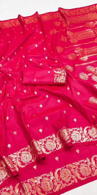 MB 171 Rani Pink Banarasi Silk Saree Perfect for Wedding, Party, Holi, Pongal, Pooja –. Festive Deal ₹1849. Delivery 4-6 Working Days. Shop now. | Creative Sarees, Embroidered Sarees, Bollywood Sarees, Designer Sarees, Ethnic Saree, Modern Digital sarees, Party Wear Sarees, Sarees