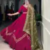 Rani Pink Rayon Embroidery Sequins Lehenga Choli