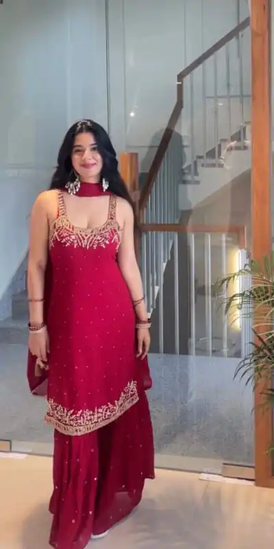 KD 1531 Red Faux Georgette Lace Work Salwar Suit in . Wedding, Party, Festive, Events, Grab it for ₹2399. Delivery 4-6 Working Days. Shop now. | Casual Suits, Jump Suits, Tops & Bottoms, Track Suits, Trendy Wear, Creative suits, Designer Suits, Palazzo Suits, Party Wear Suits, Patiala Suits, Salwar suit, Straight Suits