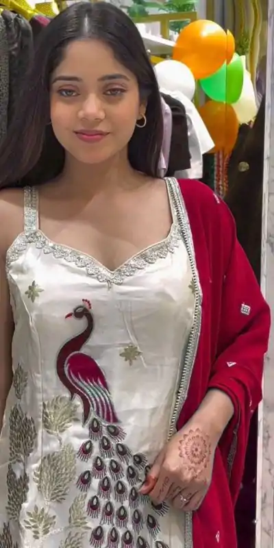 LG 1994 Red Color French Crape Embroidery Work Salwar Suit Casual, Wedding, Festive, Events . Expected Delivery  4-6 Working Days @1999/- only      | Casual Suits, Jump Suits, Creative suits, Designer Suits, Palazzo Suits, Party Wear Suits, Patiala Suits, Salwar suit, Straight Suits