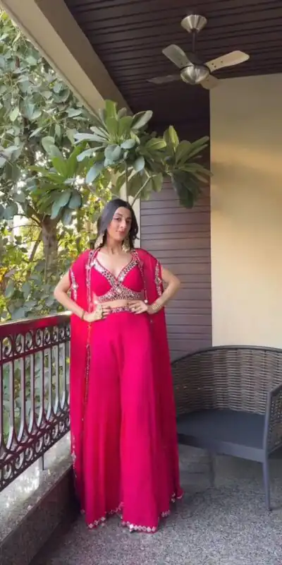 LG 1911 Red in Georgette Embroidery Work & Mirror Work Salwar Suit . Exclusive Offer ₹2399. Delivery 4-6 Working Days. Shop now. | Casual Suits, Jump Suits, Creative suits, Designer Suits, Palazzo Suits, Party Wear Suits, Patiala Suits, Salwar suit, Straight Suits