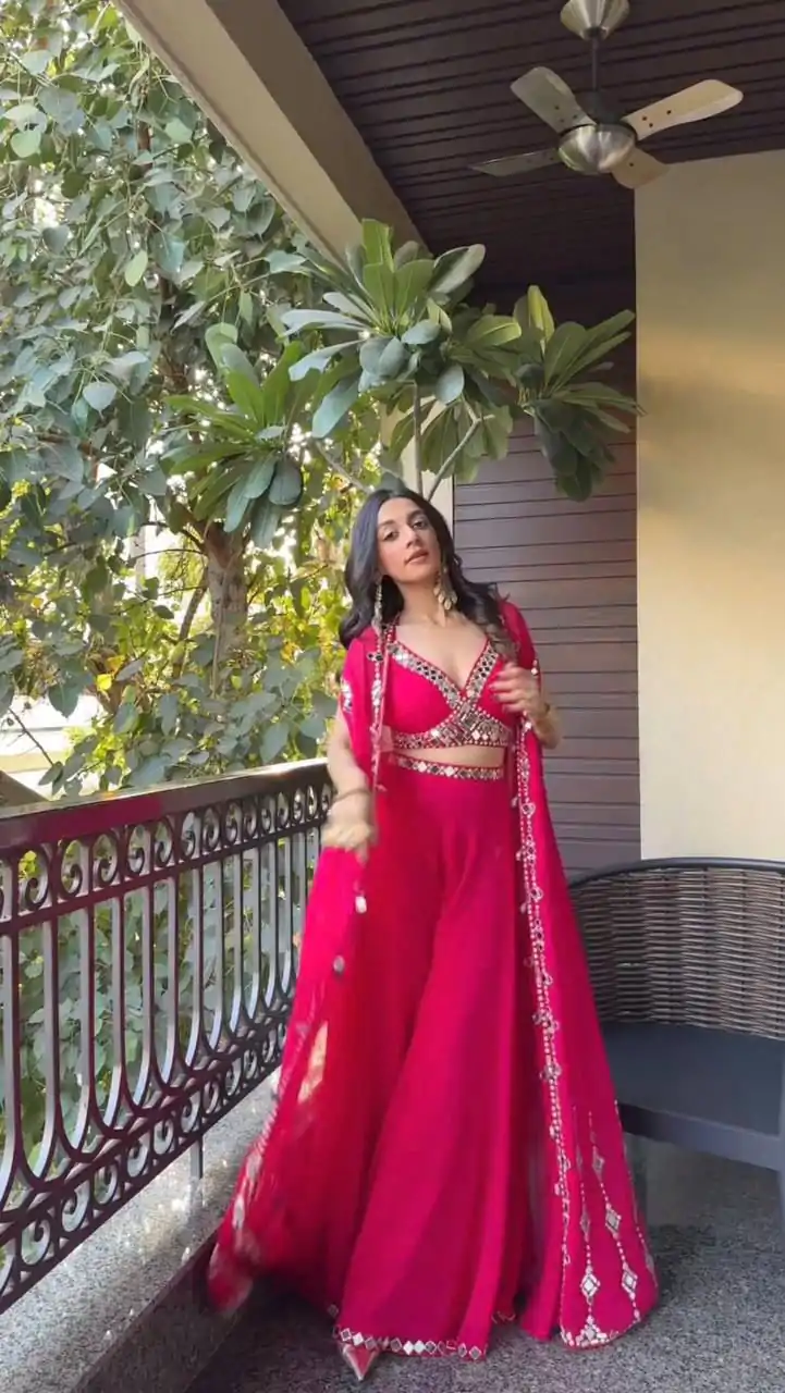 LG 1911 Red in Georgette Embroidery Work & Mirror Work Salwar Suit . Exclusive Offer ₹2399. Delivery 4-6 Working Days. Shop now. | Casual Suits, Jump Suits, Creative suits, Designer Suits, Palazzo Suits, Party Wear Suits, Patiala Suits, Salwar suit, Straight Suits