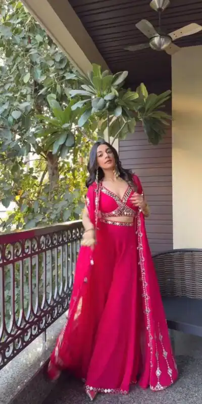 LG 1911 Red in Georgette Embroidery Work & Mirror Work Salwar Suit . Exclusive Offer ₹2399. Delivery 4-6 Working Days. Shop now. | Casual Suits, Jump Suits, Creative suits, Designer Suits, Palazzo Suits, Party Wear Suits, Patiala Suits, Salwar suit, Straight Suits