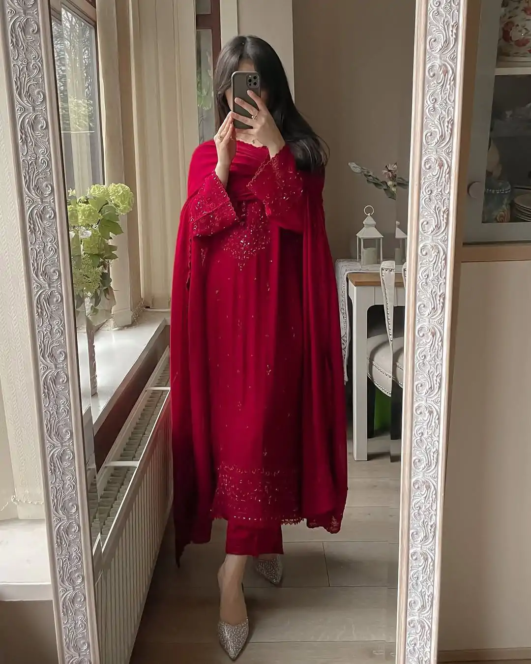 LG 2002 Red Georgette With Embroidery Work Salwar Suit . Wedding, Party, Festive, Events, Affordable Price ₹1999. Delivery 4-6 Working Days. Shop now. | Casual Suits, Jump Suits, Tops & Bottoms, Track Suits, Trendy Wear, Creative suits, Designer Suits, Palazzo Suits, Party Wear Suits, Patiala Suits, Salwar suit, Straight Suits