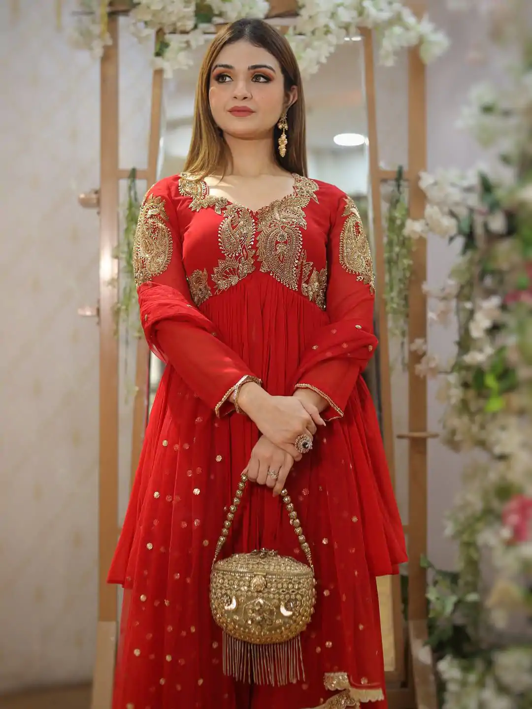 LG 2010 Red Georgette With Embroidery Work Salwar Suit & Lace Work. Best Price ₹1999. Delivery 4-6 Working Days. Shop now. | Casual Suits, Jump Suits, Creative suits, Designer Suits, Palazzo Suits, Party Wear Suits, Patiala Suits, Salwar suit, Straight Suits