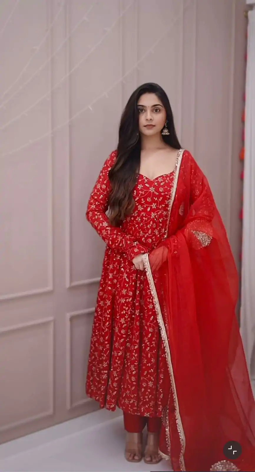 SSR 529 Red Georgette With Heavy Embroidery Sequence Work With Fancy Latkan with Embroidery Work Gown. Introductory Price ₹2149. Delivery 4-6 | Bollywood Gowns, Creative Gowns, Designer Gowns, Embroidered Gowns, Gowns, Party Wear Gowns