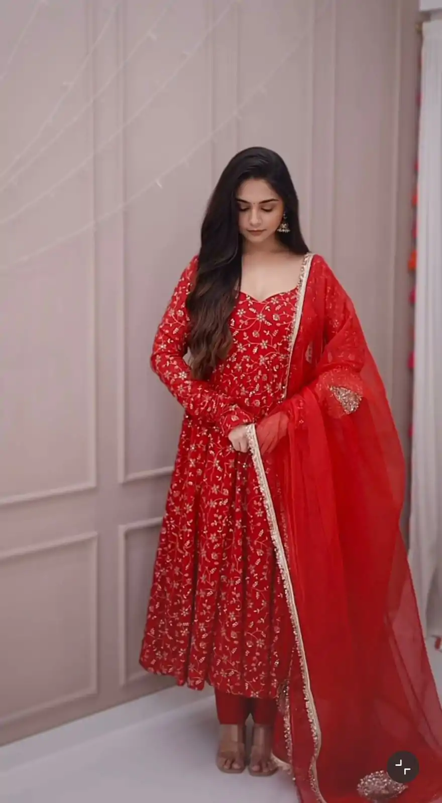 SSR 529 Red Georgette With Heavy Embroidery Sequence Work With Fancy Latkan with Embroidery Work Gown. Introductory Price ₹2149. Delivery 4-6 | Bollywood Gowns, Creative Gowns, Designer Gowns, Embroidered Gowns, Gowns, Party Wear Gowns