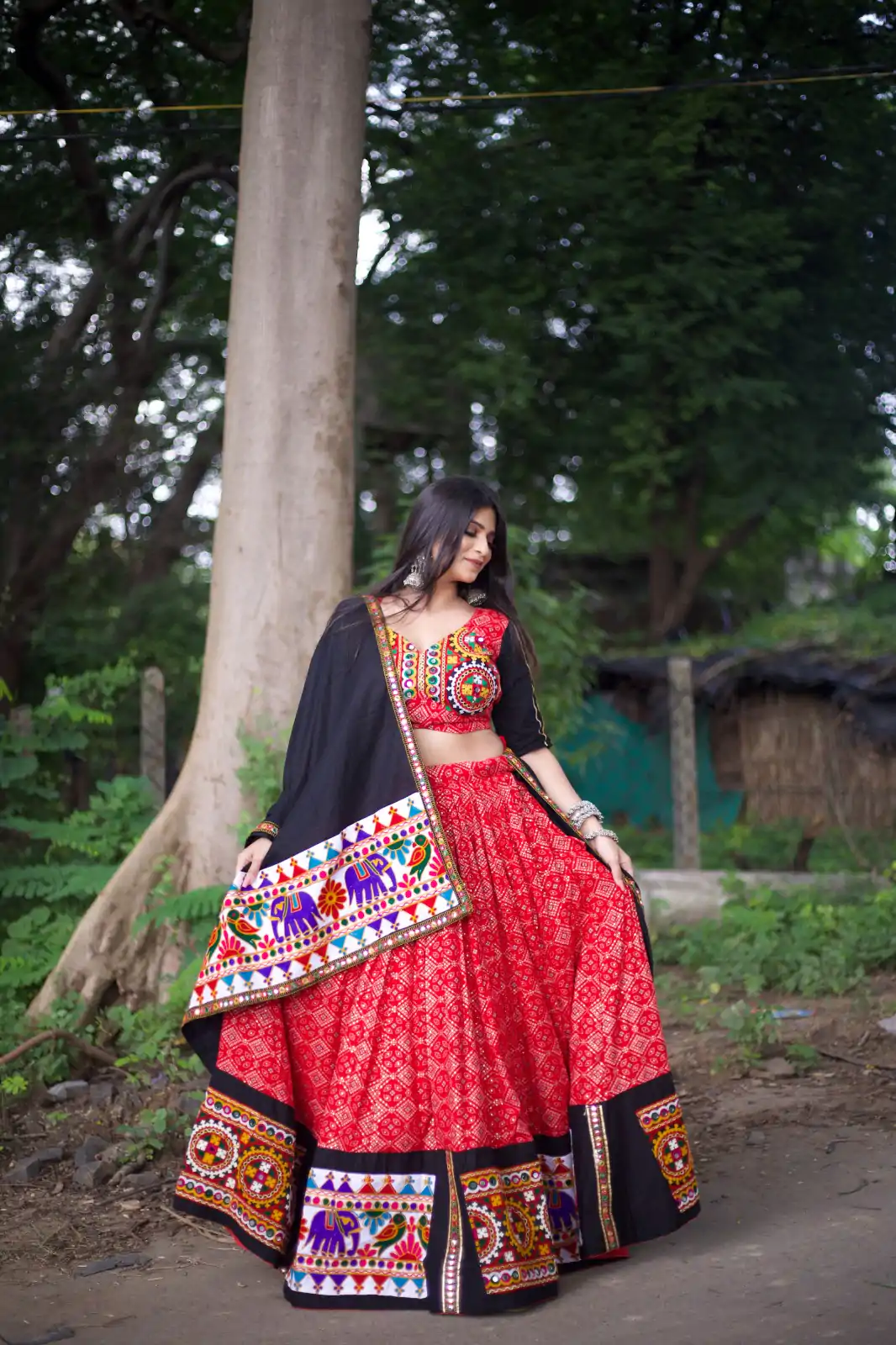 LNB 1693 Red Pure Cotton With Gamthi Work & Mirror Work Lehenga Choli. Affordable Price ₹3999. Delivery 4-6 Working Days. Shop now. | Creative Lehenga, Bollywood Lehenga, Designer Lehenga, Embroidered Lehenga, Lehenga, Party Wear Lehenga