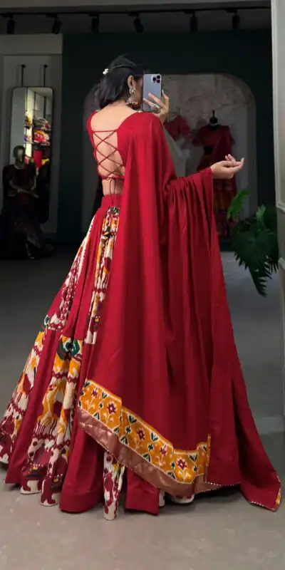 LNB 1611 Red Color Rayon With Printed Silk Plain With Printed Lehenga Choli Wedding, Party, Festive, Events Etc. Delivery 4-6 Working Days Rs 3099 | Creative Lehenga, Bollywood Lehenga, Designer Lehenga, Embroidered Lehenga, Lehenga, Party Wear Lehenga