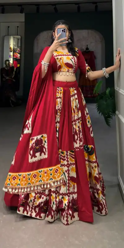 LNB 1611 Red Color Rayon With Printed Silk Plain With Printed Lehenga Choli Wedding, Party, Festive, Events Etc. Delivery 4-6 Working Days Rs 3099 | Creative Lehenga, Bollywood Lehenga, Designer Lehenga, Embroidered Lehenga, Lehenga, Party Wear Lehenga