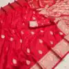 MB 3284 Red Soft Banarasi Cotton Silk Saree Perfect for Wedding, Party, Eid, Traditional Day, Haldi –. Get it for ₹1899. Delivery 4-6 Working Days. | Creative Sarees, Embroidered Sarees, Bollywood Sarees, Designer Sarees, Ethnic Saree, Modern Digital sarees, Party Wear Sarees, Sarees