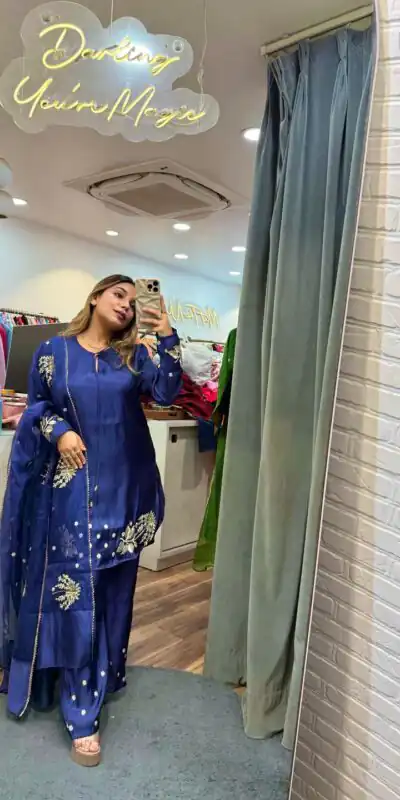 ZSR 3122 Royal Blue Pure Natural Crep Silk Salwar Suit Perfect for Wedding, Party, Pongal, Onam, Reception – . Available at ₹1849 only. Delivery 4-6 Work | Casual Suits, Jump Suits, Creative suits, Designer Suits, Palazzo Suits, Party Wear Suits, Patiala Suits, Salwar suit, Straight Suits