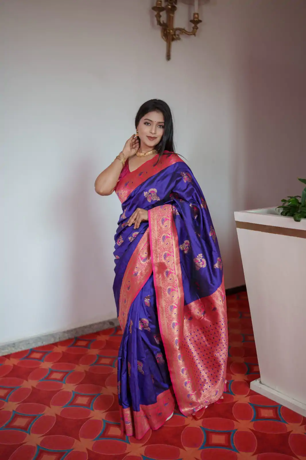 MB Paithani-3 Royal Blue in Pethani Silk Zari Work & Lace Work Saree . Grab it for ₹2199. Delivery 4-6 Working Days. Shop now. | Creative Sarees, Embroidered Sarees, Bollywood Sarees, Designer Sarees, Ethnic Saree, Modern Digital sarees, Party Wear Sarees, Sarees