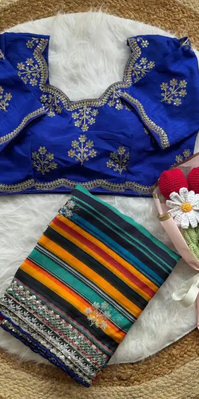 AC MIRA Royal Blue in Color Soft Organza Embroidery Work & Lace Work Saree . Get it for ₹2449. Delivery 4-6 Working Days. Shop now. | Creative Sarees, Embroidered Sarees, Bollywood Sarees, Designer Sarees, Ethnic Saree, Modern Digital sarees, Party Wear Sarees, Sarees