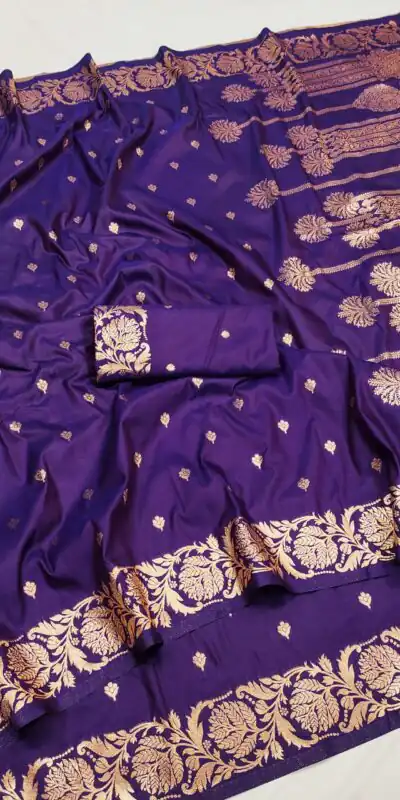 MB 171 Royal Purple Banarasi Silk Saree Perfect for Wedding, Party, Holi, Pongal, Pooja –. Festive Deal ₹1849. Delivery 4-6 Working Days. Shop now. | Creative Sarees, Embroidered Sarees, Bollywood Sarees, Designer Sarees, Ethnic Saree, Modern Digital sarees, Party Wear Sarees, Sarees