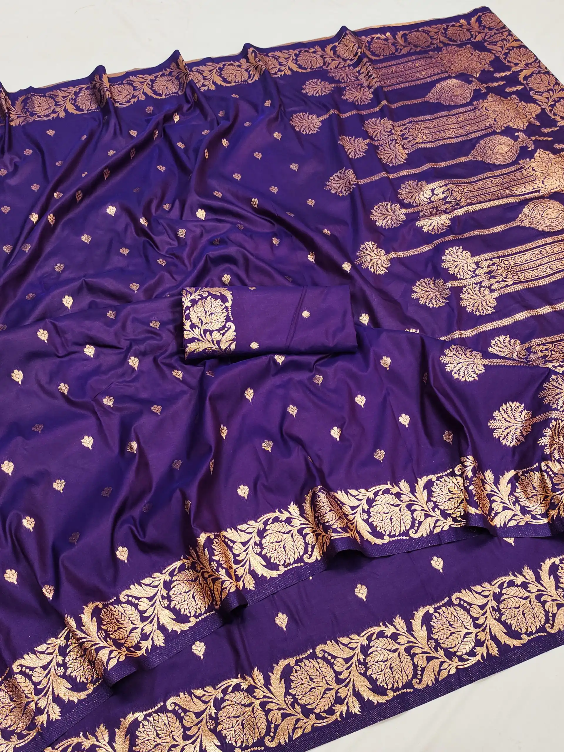 MB 171 Royal Purple Banarasi Silk Saree Perfect for Wedding, Party, Holi, Pongal, Pooja –. Festive Deal ₹1849. Delivery 4-6 Working Days. Shop now. | Creative Sarees, Embroidered Sarees, Bollywood Sarees, Designer Sarees, Ethnic Saree, Modern Digital sarees, Party Wear Sarees, Sarees