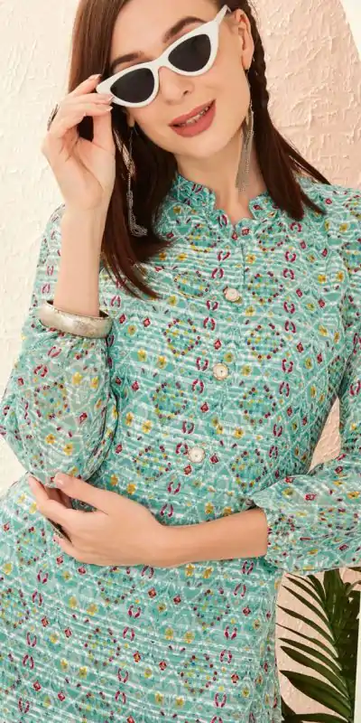 INLI BLOSSOM 2.0 Sea Green Georgette print Gown Perfect for Wedding, Party, Ganesh Chaturthi, Bridal Wear, Durga Puja . Get it for ₹1499. Delivery 4-6 Days | Bollywood Gowns, Creative Gowns, Designer Gowns, Embroidered Gowns, Gowns, Party Wear Gowns