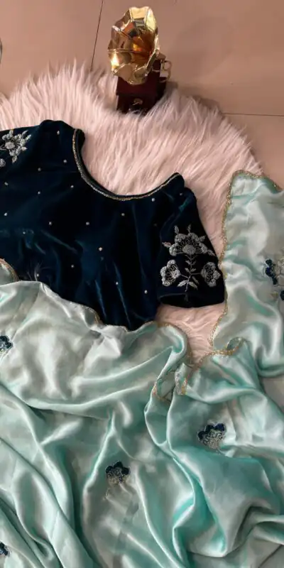 AC AZAELEA Sky Blue Rangoli Silk Lace Work & Resham Work Saree with . Exclusive Offer ₹2549. Delivery 4-6 Working Days. Shop now. | Creative Sarees, Embroidered Sarees, Bollywood Sarees, Designer Sarees, Ethnic Saree, Modern Digital sarees, Party Wear Sarees, Sarees