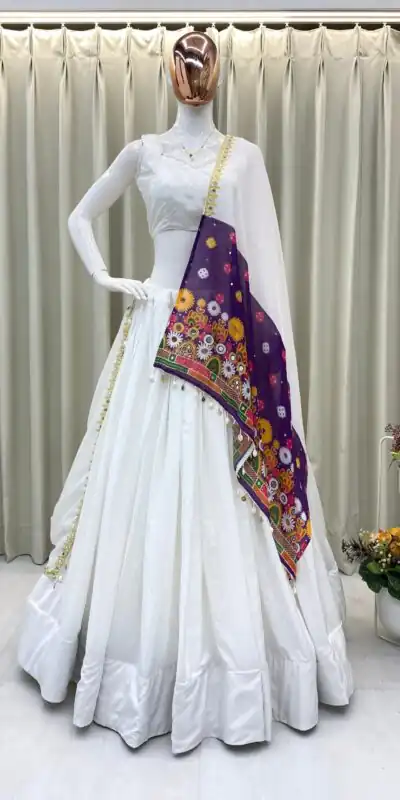 BE 393 White Crape Silk Lehenga Choli Perfect for Wedding, Party, Engagement, Anniversary, Traditional Day Get it for ₹1999. Delivery 4-6 Working | Bollywood Lehenga, Creative Lehenga, Designer Lehenga, Embroidered Lehenga, Lehenga, Party Wear Lehenga