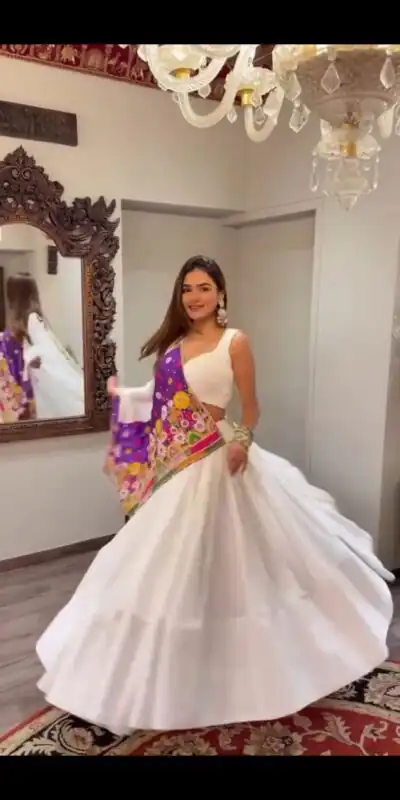 BE 393 White Crape Silk Lehenga Choli Perfect for Wedding, Party, Engagement, Anniversary, Traditional Day Get it for ₹1999. Delivery 4-6 Working | Bollywood Lehenga, Creative Lehenga, Designer Lehenga, Embroidered Lehenga, Lehenga, Party Wear Lehenga