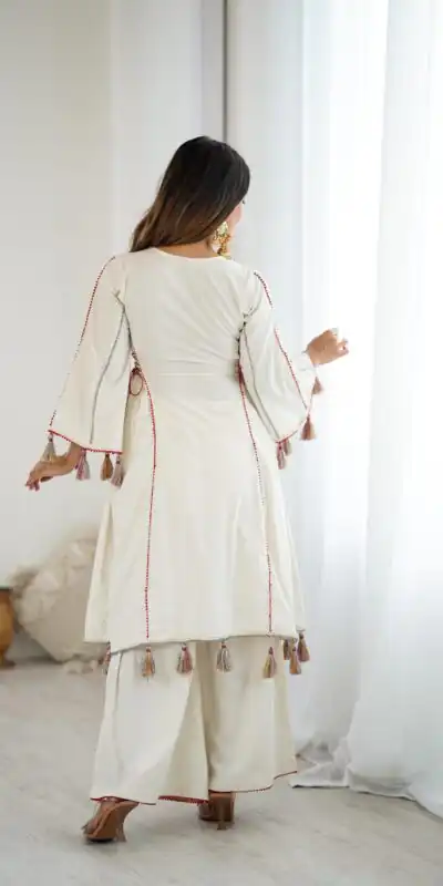 SRK 5286 White in Khadi Cotton Mirror Work & Embroidery Work Salwar Suit . Now at just ₹2099. Delivery 4-6 Working Days. Shop now. | Casual Suits, Jump Suits, Creative suits, Designer Suits, Palazzo Suits, Party Wear Suits, Patiala Suits, Salwar suit, Straight Suits