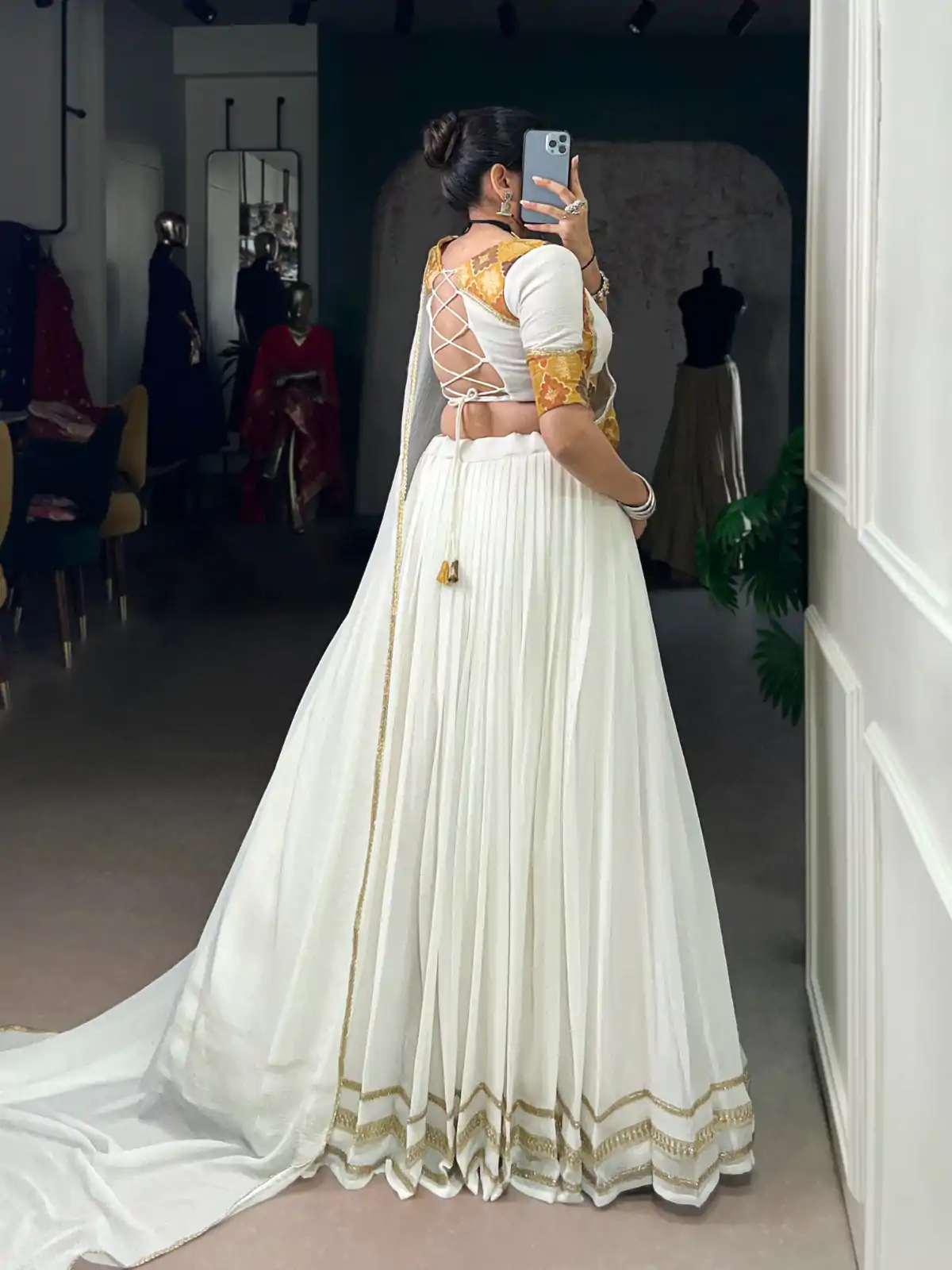 LNB 1034 White Marbel with Lace Work & Lace Border Lehenga Choli . Get it for ₹3099. Delivery 4-6 Working Days. Shop now. | Bollywood Lehenga, Creative Lehenga, Designer Lehenga, Embroidered Lehenga, Lehenga, Party Wear Lehenga